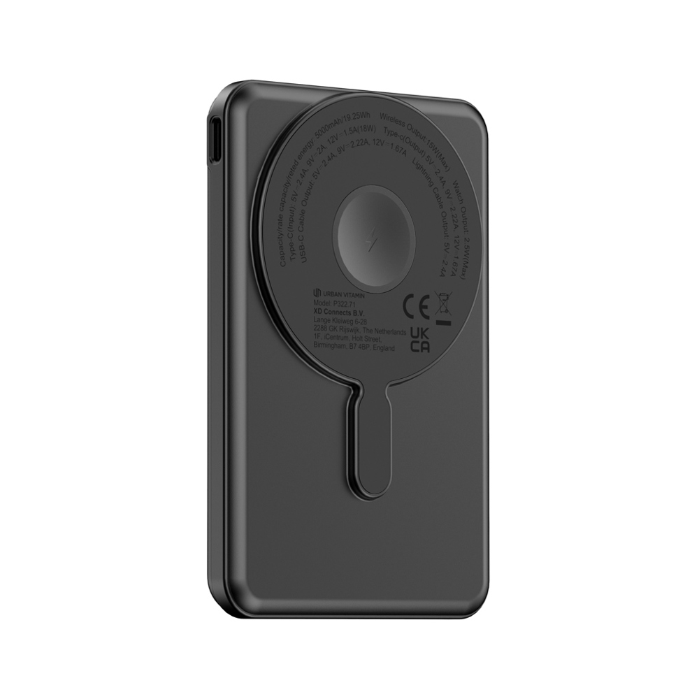 Urban Vitamin Redwood 5-in-1 5.000mAh 20W PD magn. powerbank - met logo of onbedrukt bestellen