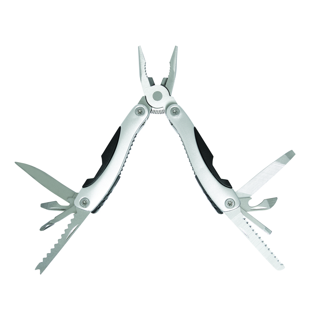 BIG PLIERS - Multitool van roestvrijstaal en aluminium - met logo of onbedrukt bestellen - Zilver
