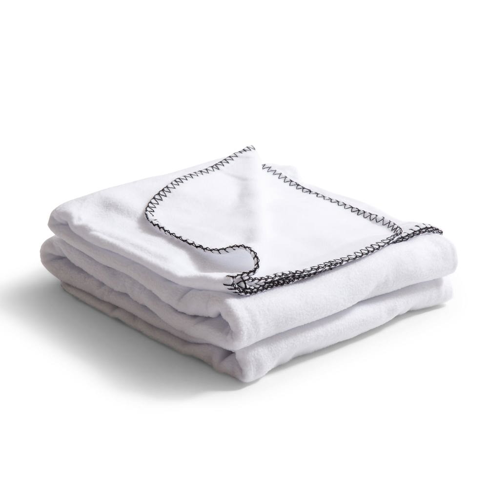 Nightingale fleece deken 130x170 cm - met logo of onbedrukt bestellen - Wit