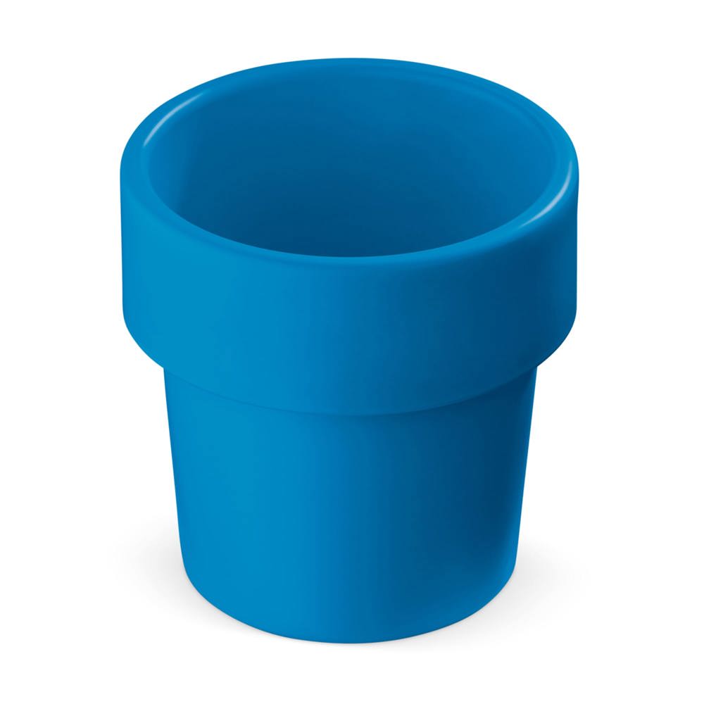 Hot-but-cool beker met kerstomaten zaadjes - voor bedrijven en relatiegeschenken - blauw