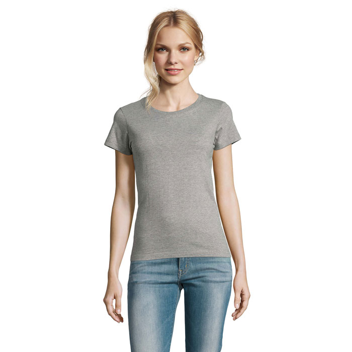 IMPERIAL WOMEN - IMPERIAL DAMES T-Shirt 190g - voor bedrijven en relatiegeschenken - Grijs Gemeleerd