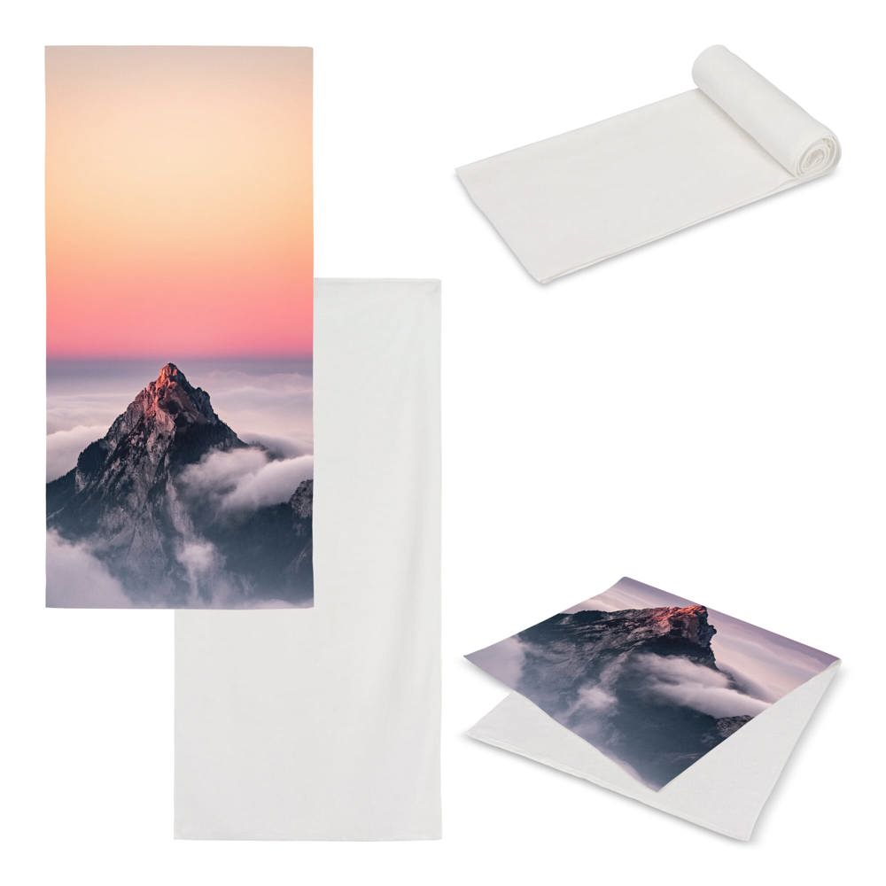 Dubbelzijdige handdoek sublimatie 70 x 140 cm 400 g/m² - bedrukt of onbedrukt verkrijgbaar