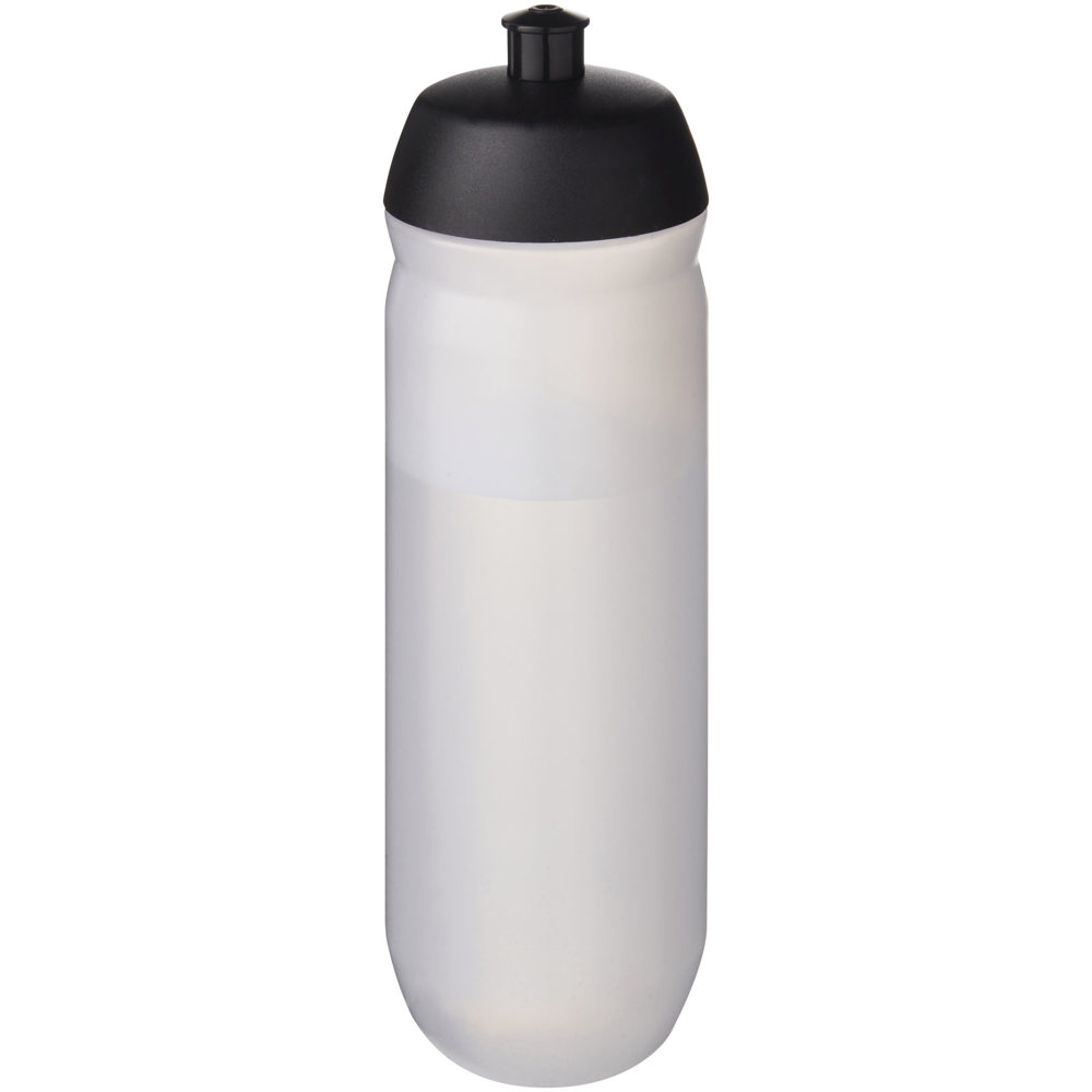 HydroFlex™ Clear knijpfles van 750 ml - bedrukt of onbedrukt verkrijgbaar - Zwart, Mat helder