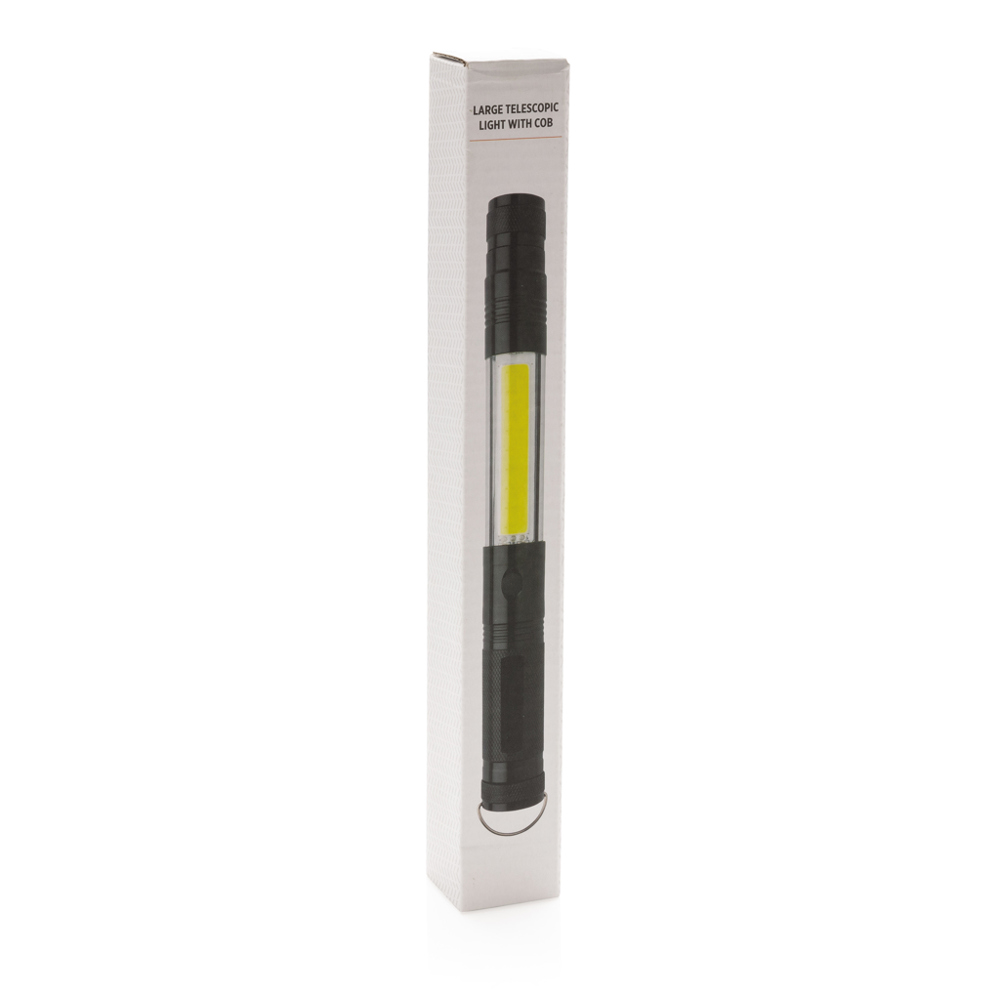 Uitschuifbare zaklamp met COB