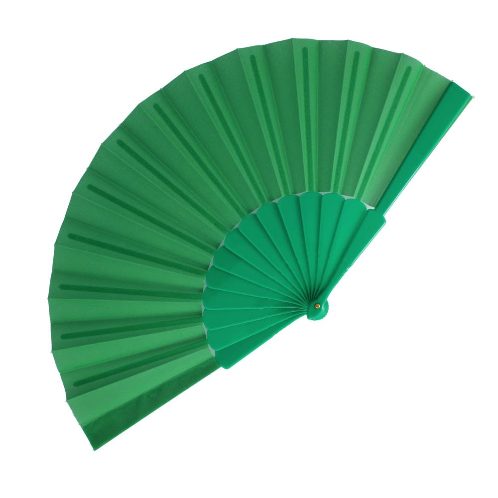 Waaier plastic & polyester - bedrukt of onbedrukt verkrijgbaar - Groen