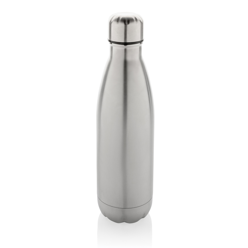 Eureka RCS-gecertificeerde gerecycled rvs enkelwandige fles - kopen of bedrukken - zilver (± PMS 428)