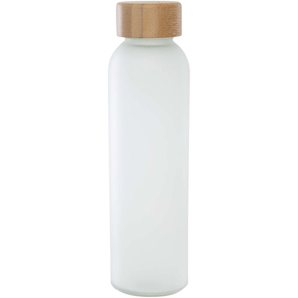 Lume 500 ml fles van mat natronkalkglas met bamboe deksel  