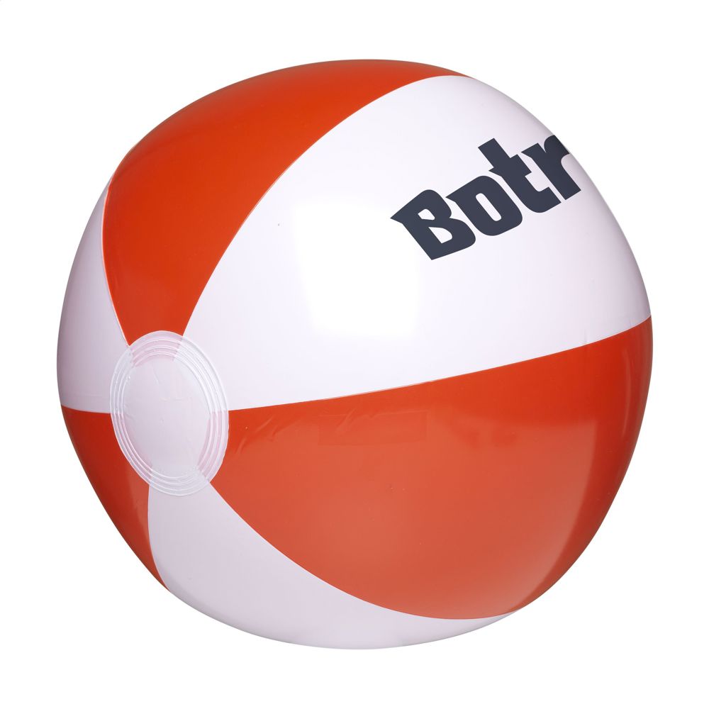 BeachBall Ø 27 cm strandbal - kopen of bedrukken - wit/rood