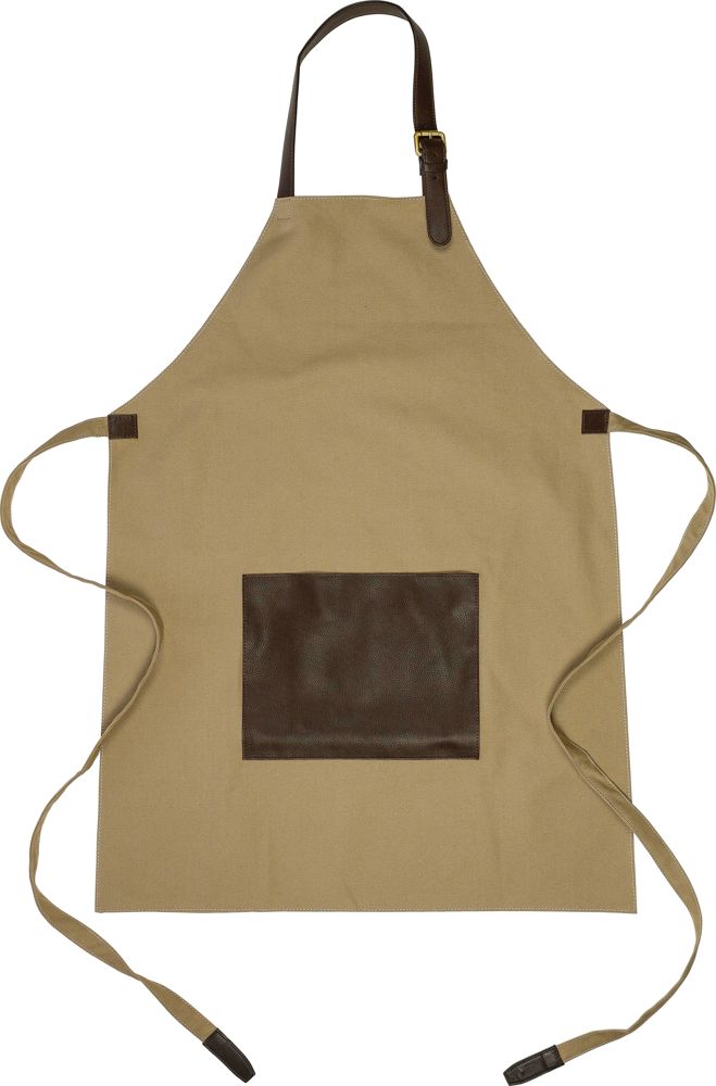 Canvas schort (450 g/m²) Maria - met logo of onbedrukt bestellen - beige