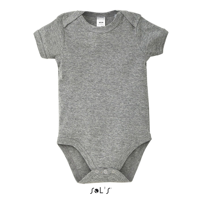 BAMBINO - BAMBINO BABY BODYSUIT - kopen of bedrukken - Grijs Gemeleerd