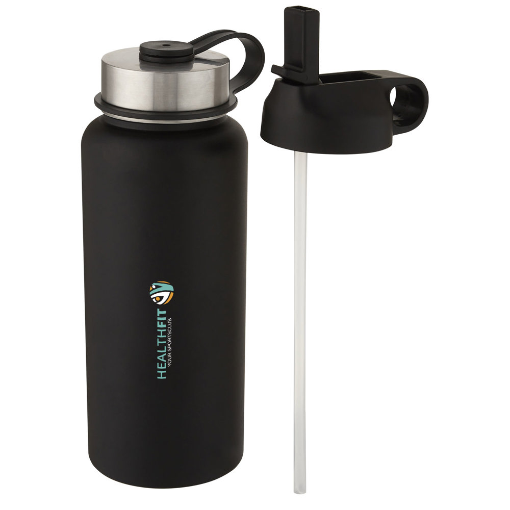 Supra 1 liter koper vacuüm geïsoleerde drinkfles met 2 deksels