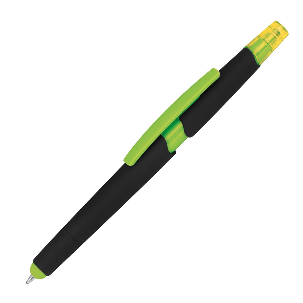 Pen met een tektstmarker - voor bedrijven en relatiegeschenken - Appelgroen