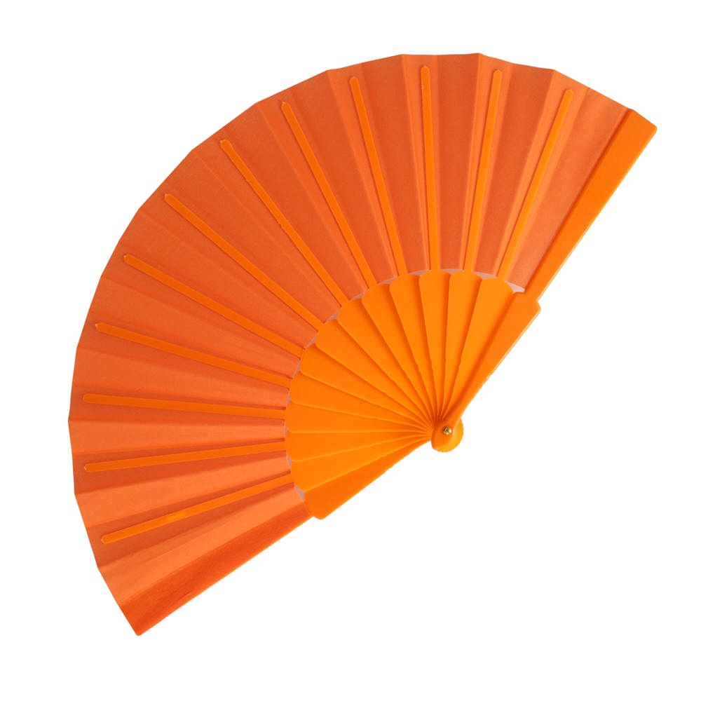 Waaier plastic & polyester - bedrukt of onbedrukt verkrijgbaar - Oranje
