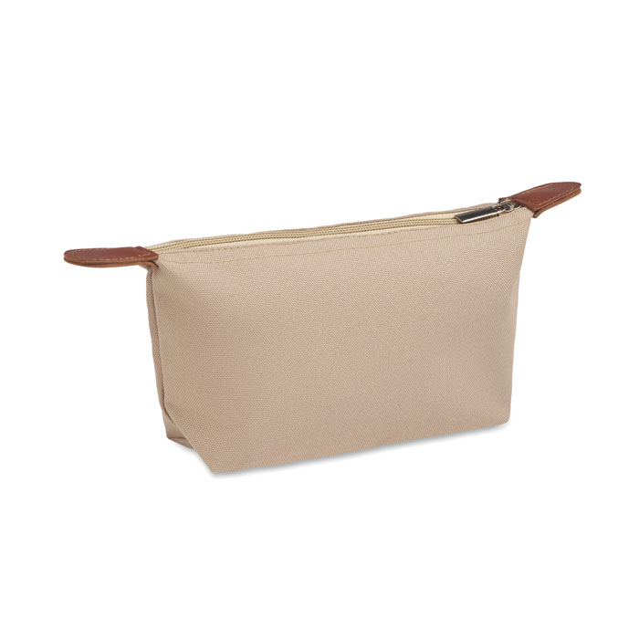 VANITY - 600D RPET toilettas - met logo of onbedrukt bestellen - khaki