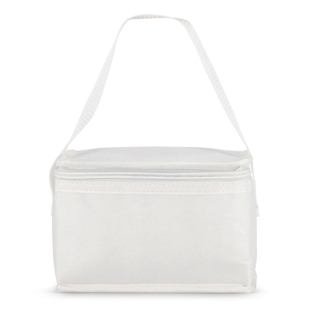 R-PET koeltas voor 6 blikjes, non-woven, 20 x 13 x 12,5 cm, 75 g/m²