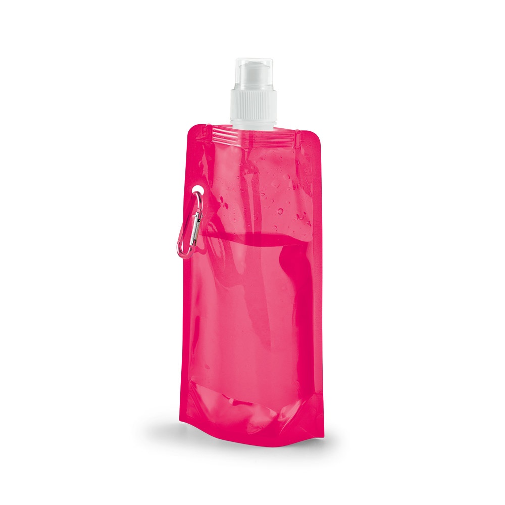 KWILL. 460 ml PE opvouwbare fles - met logo of onbedrukt bestellen - Roze