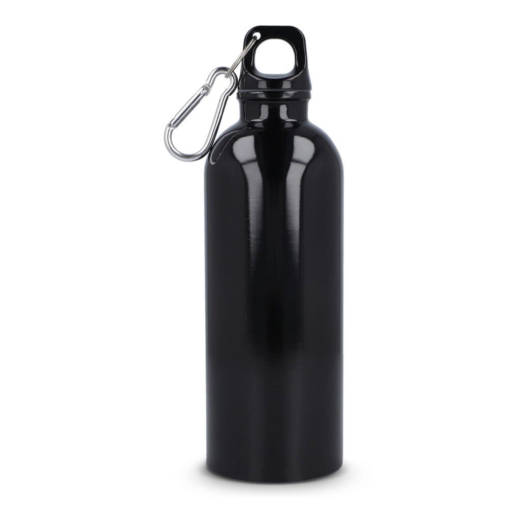 Gerecycled RVS Enkelwandige fles met Karabijnhaak 500ml