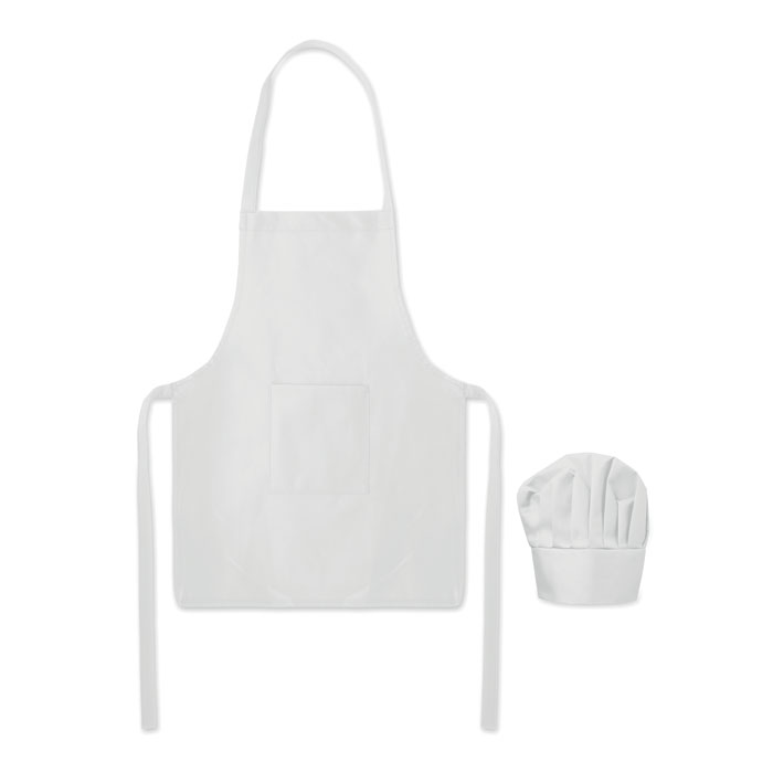 KID CHEF - Keukenset voor kinderen - met logo of onbedrukt bestellen - Wit