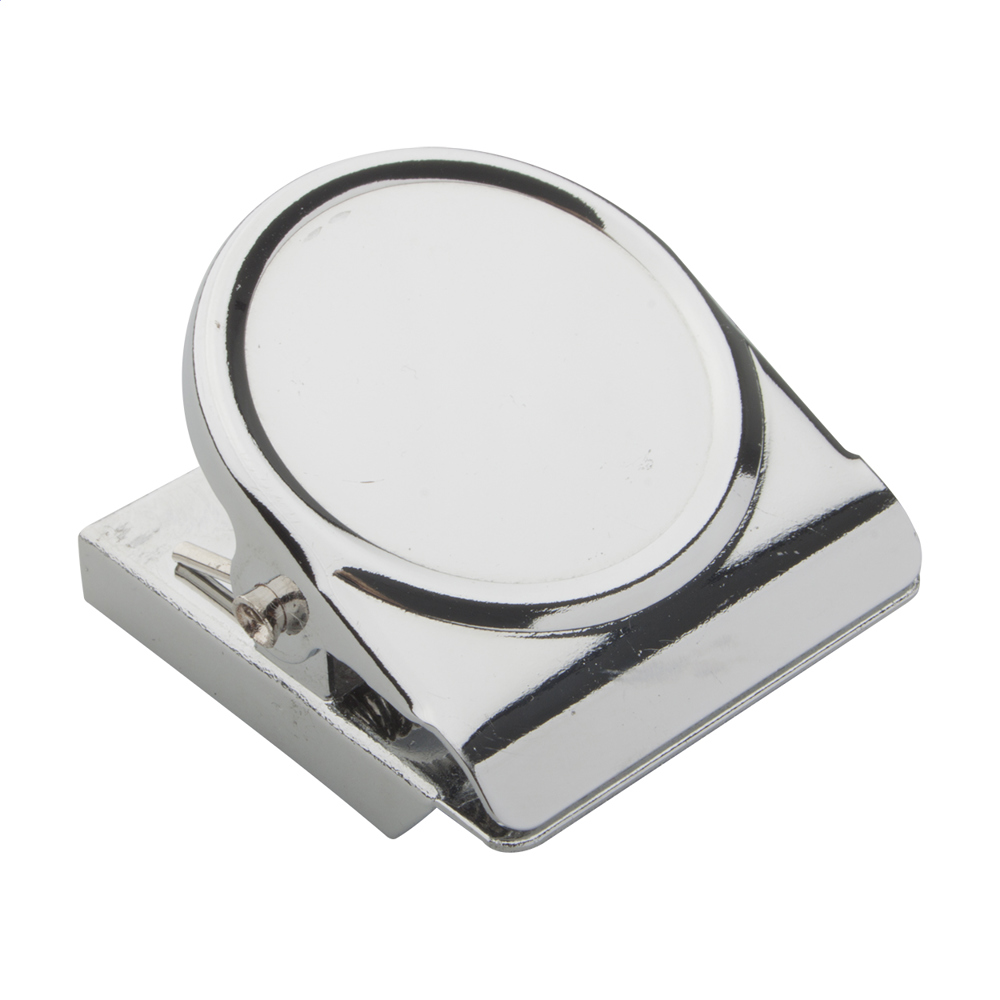 MagNote - koelkastmagneet en clip - met logo of onbedrukt bestellen - zilver