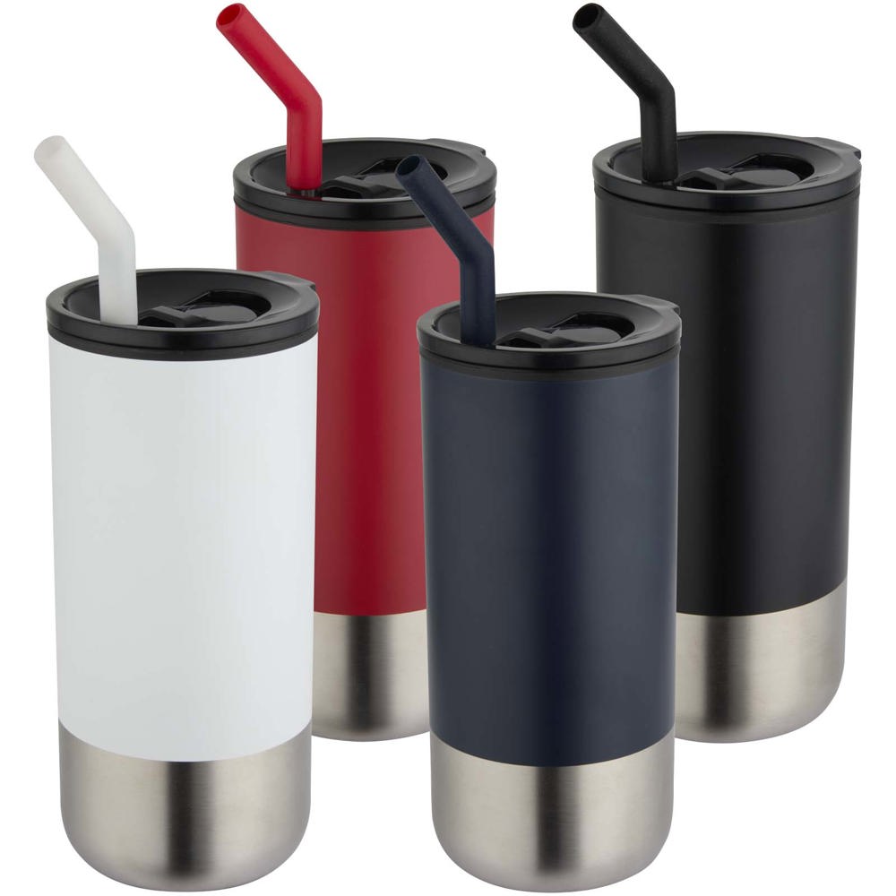Grayson 480 ml RCS gerecycleerde geïsoleerde beker met rietje
