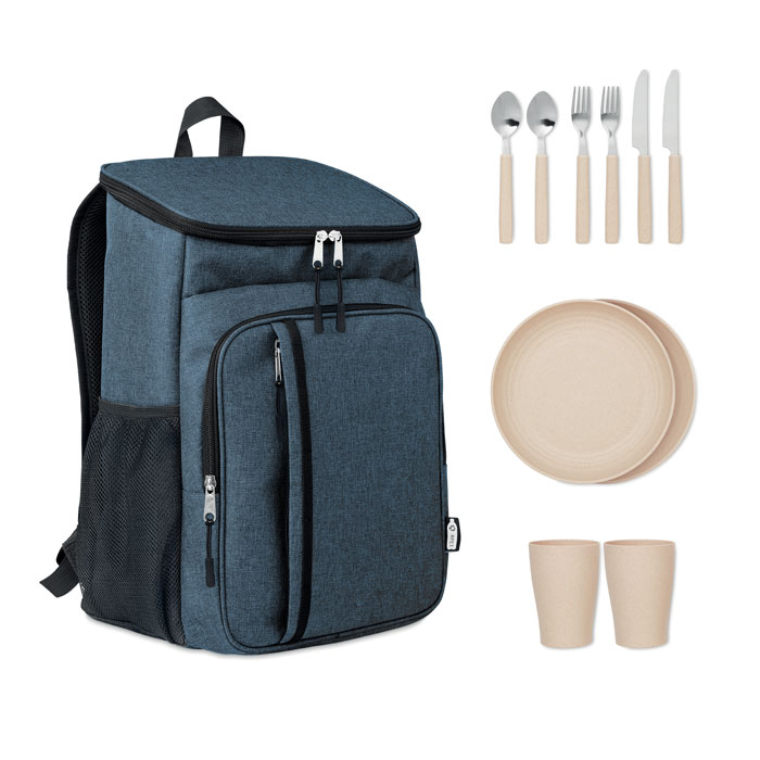 MONTECOOL - 600D RPET outdoor koeltas - met logo of onbedrukt bestellen - blauw