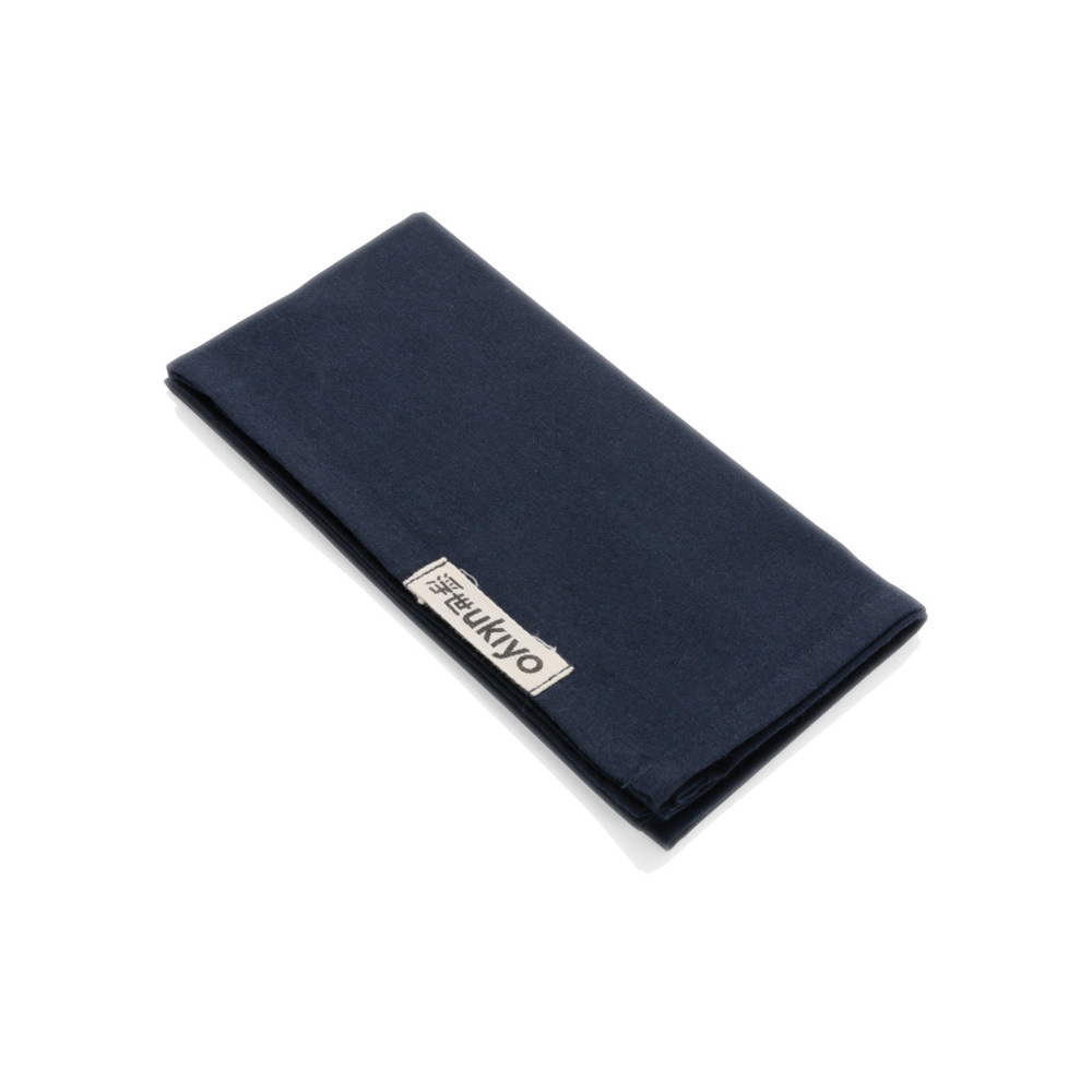 Ukiyo Aware™ 180gr 4-delige set recycled katoenen servetten - bedrukt of onbedrukt verkrijgbaar - donkerblauw (± PMS 539)