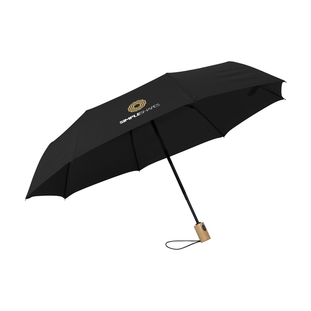 Michigan opvouwbare RCS RPET paraplu 21 inch - zwart