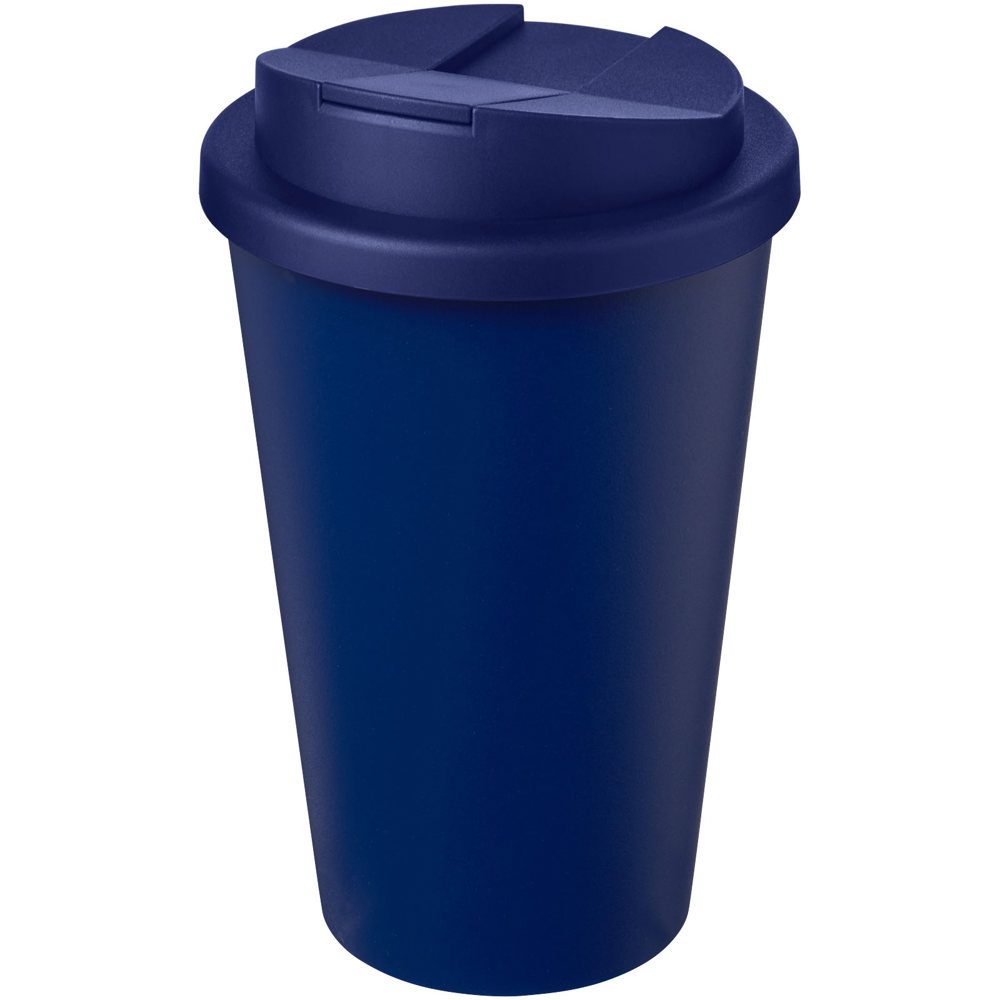 Americano® Eco 350 ml gerecyclede beker met spill-proof deksel - voor bedrijven en relatiegeschenken - blauw