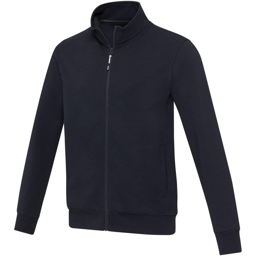 Galena unisex Aware™ gerecyclede trui met volledige rits - voor bedrijven en relatiegeschenken - Marineblauw