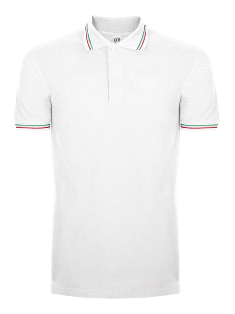 BS Italy polo, 200 gr/m² - met logo of onbedrukt bestellen - Wit (WHITE)