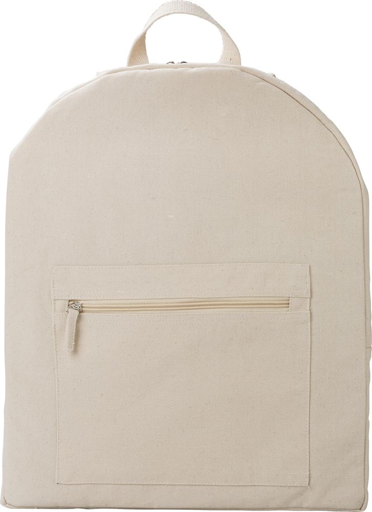 Katoenen (320 g/m2) rugzak Chase - voor bedrijven en relatiegeschenken - khaki (écru)