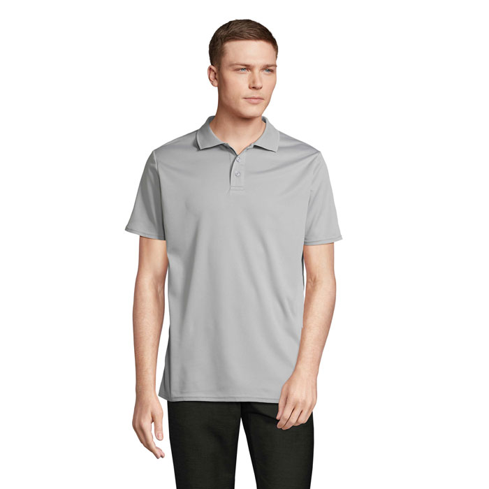 PITCHER - PITCHER UNISEX POLO - met logo of onbedrukt bestellen - Zuiver Grijs