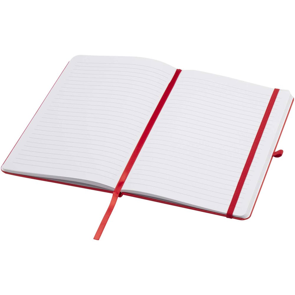 Teak A5 gerecycled notitieboek met harde kaft en gelinieerde pagina's