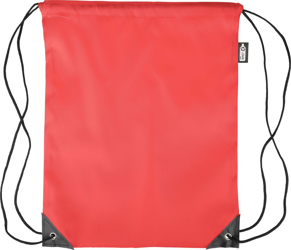 Gerecyclede rPET polyester (210D) trekkoord rugtas Enrique - kopen of bedrukken - rood