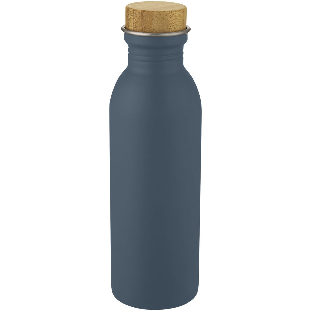 Kalix 650 ml roestvrijstalen drinkfles - met logo of onbedrukt bestellen - IJsblauw