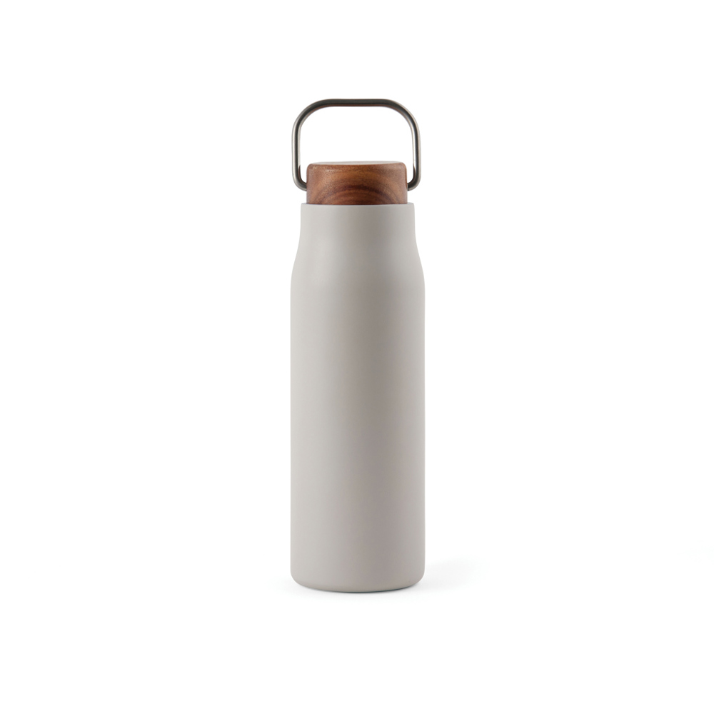 VINGA Ciro RCS gerecycled RVS vacuümfles 300ML - bedrukt of onbedrukt verkrijgbaar - beige (± PMS Warm Grey 2)