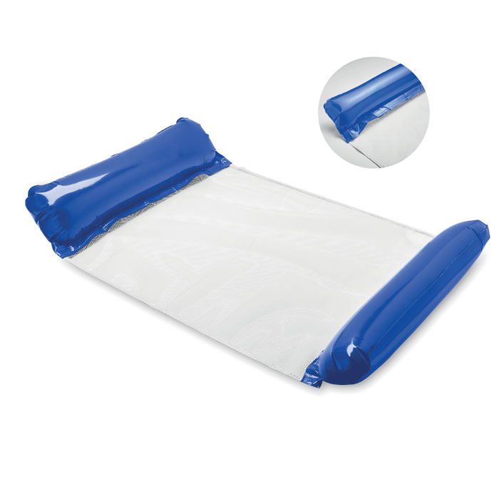 HAMAFLOAT - Waterhangmat opblaasbaar - met logo of onbedrukt bestellen - Royal Blauw