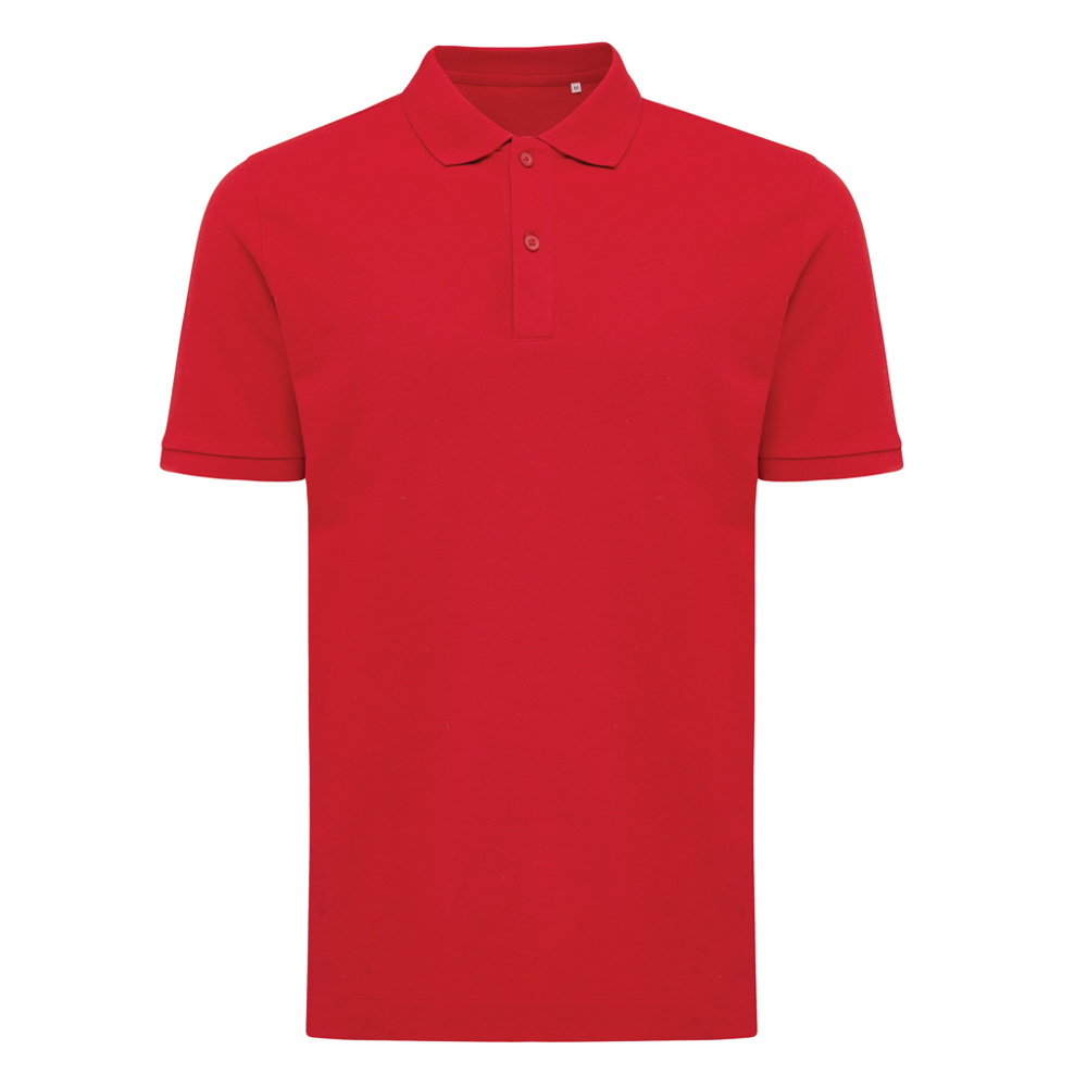 IQONIQ Yosemite gerecycled katoen pique polo - met logo of onbedrukt bestellen - rood (± PMS 19-1757 TCX)