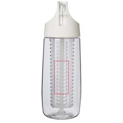 HydroFruit 700 ml drinkfles van gerecycled plastic met klapdeksel en infuser