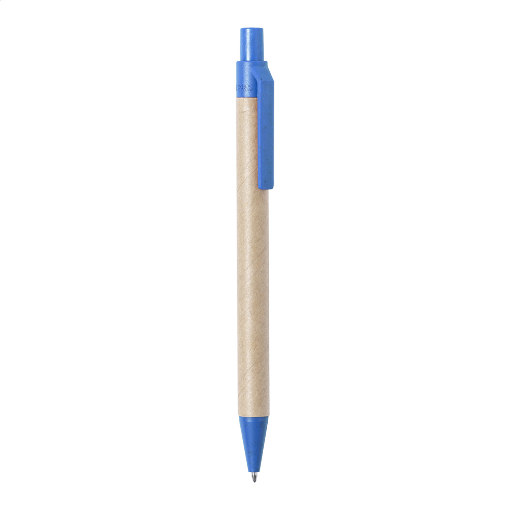 Wepel - balpen - met logo of onbedrukt bestellen - blauw/natuurlijk