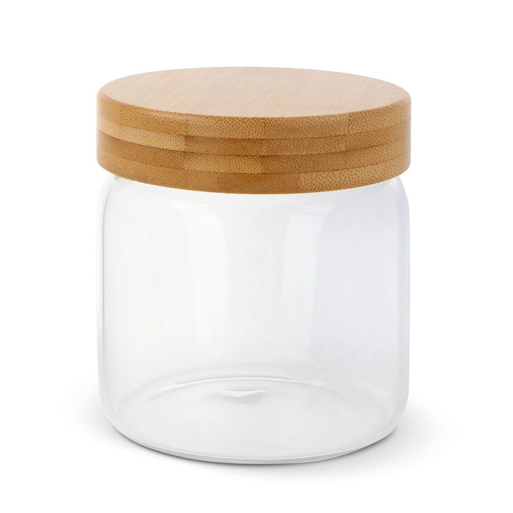 Canister glas &amp; bamboe 600ml