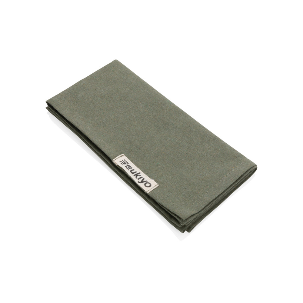 Ukiyo Aware™ 180gr 4-delige set recycled katoenen servetten - bedrukt of onbedrukt verkrijgbaar - groen (± PMS 5615)
