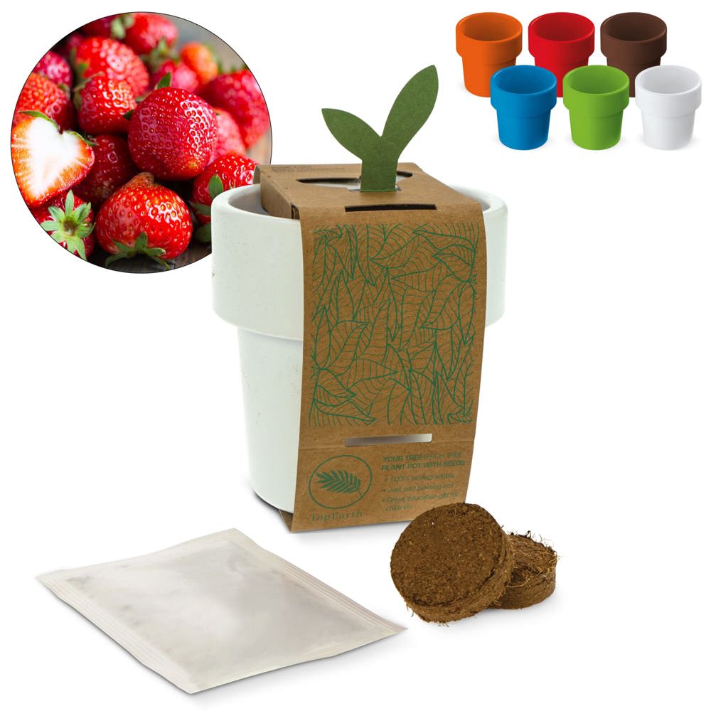 Hot-but-cool beker met aardbeien zaadjes - met logo of onbedrukt bestellen