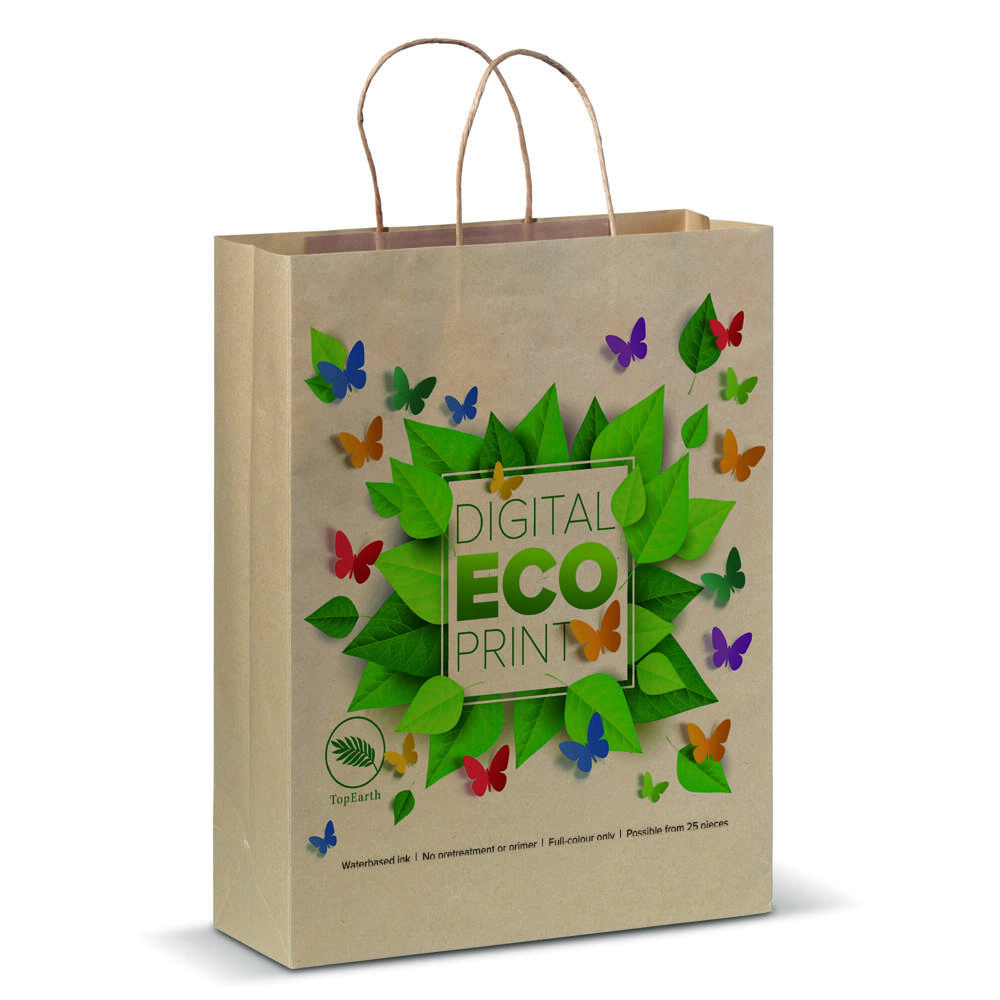 Papieren kraft tas 100g/m² 32x12x41cm - bedrukt of onbedrukt verkrijgbaar