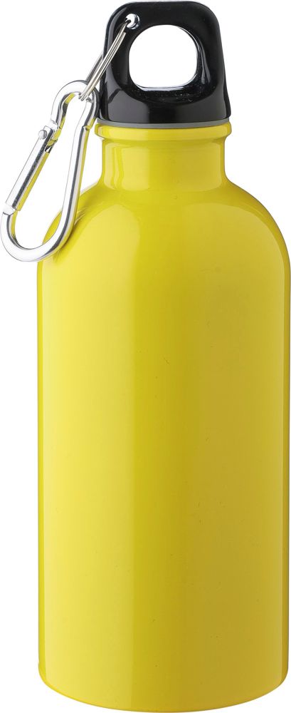Gerecyclede roestvrijstalen enkelwandige fles (400 ml) Sable - voor bedrijven en relatiegeschenken - geel