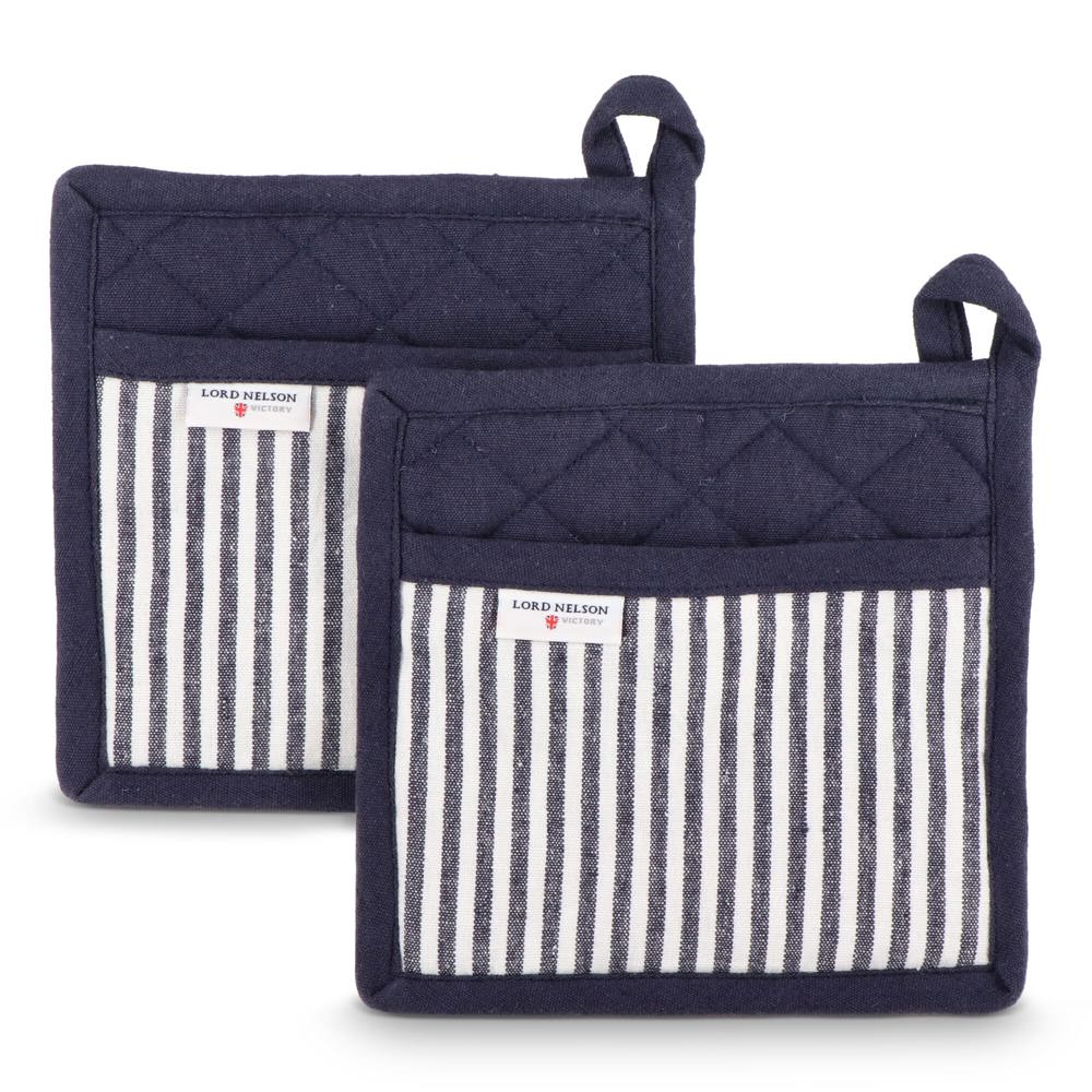 Lord Nelson Victory ovenwanten set 2 stuks - kopen of bedrukken - Donkerblauw / Wit
