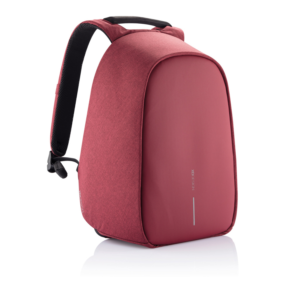 Bobby Hero Regular, anti-diefstal rugzak - met logo of onbedrukt bestellen - rood, zwart (± PMS 209/ ± PMS Black)