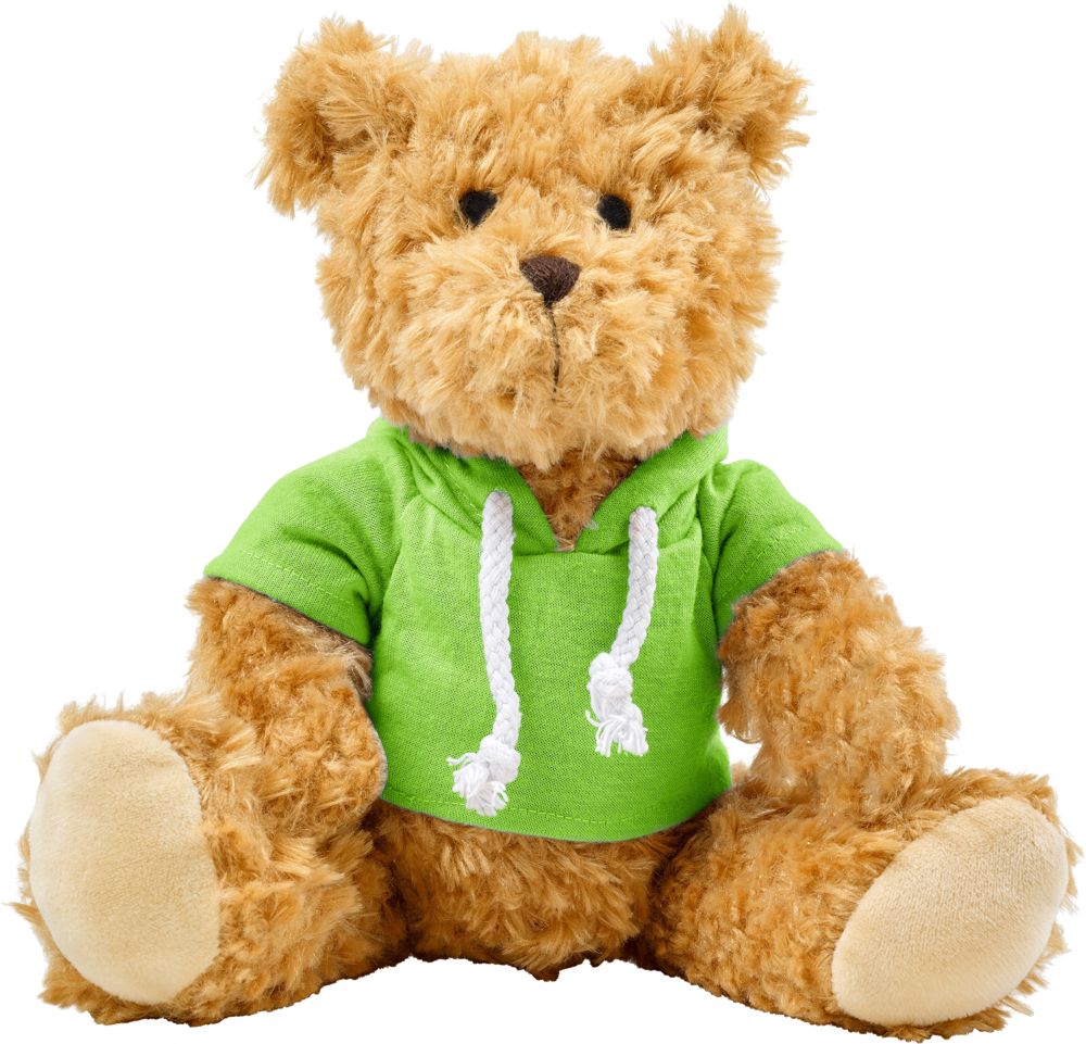 Pluche teddybeer Monty - bedrukt of onbedrukt verkrijgbaar - Groen