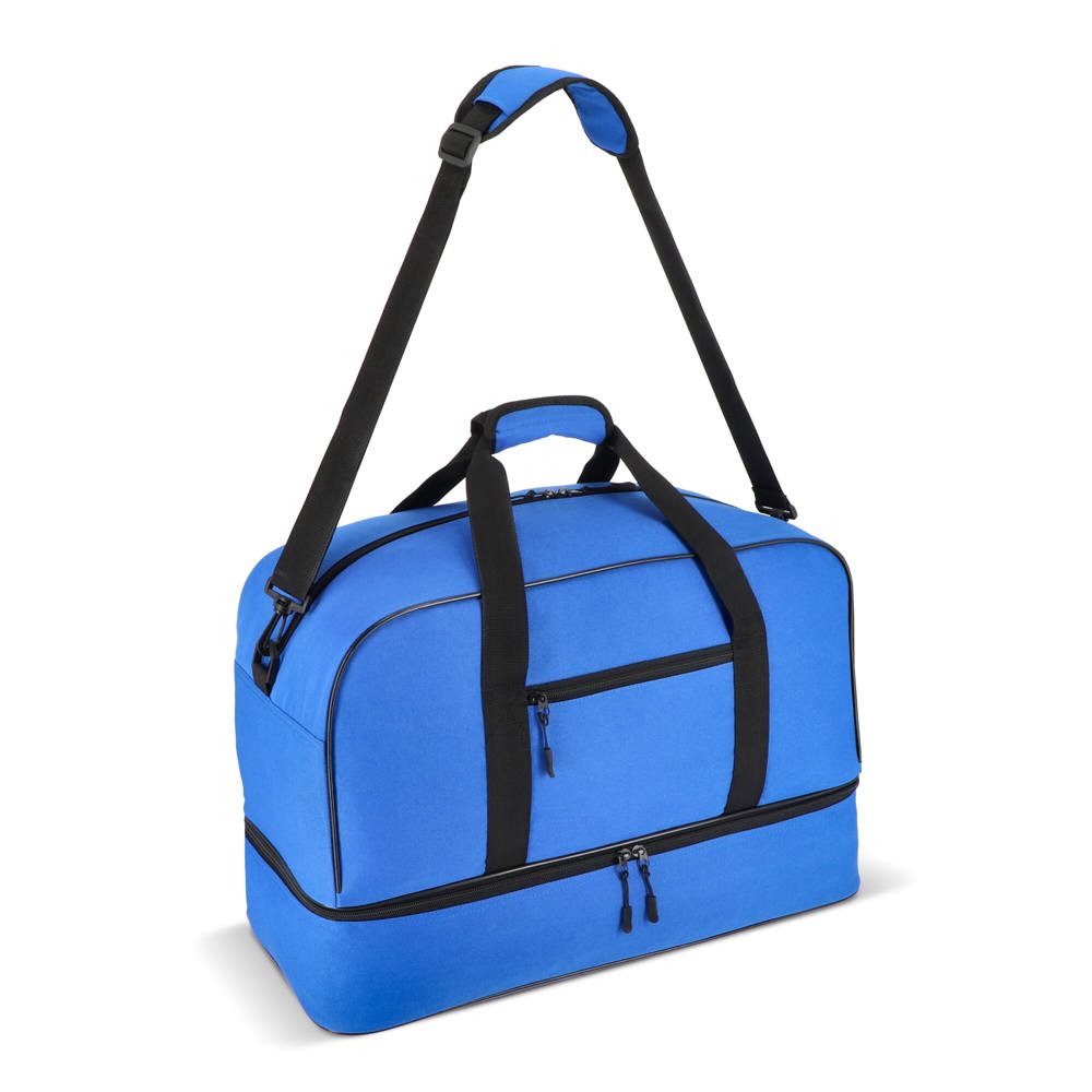 600D gerecycled PET sport- en reistas 55.5 x 25 x 36 cm 50 L - kopen of bedrukken - Blauw