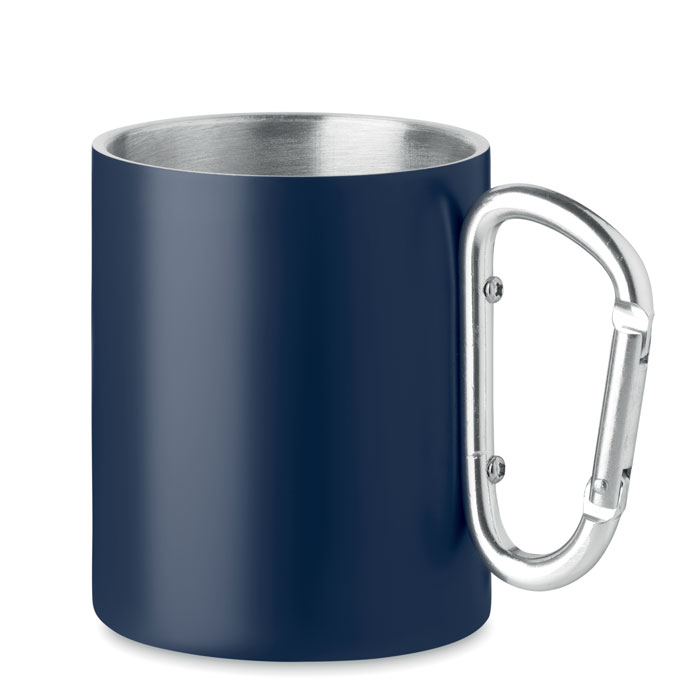 TRUMBA - Metalen mok dubbelwandig 300ml - voor bedrijven en relatiegeschenken - Marineblauw
